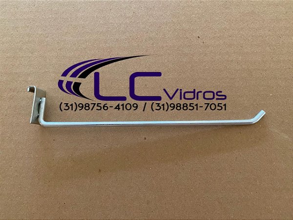 Gancho zincado  para vidro modulado (medida 20cm)
