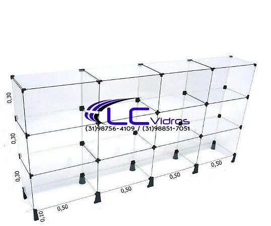 Balcão de atendimento 2 .00 metros /comprimento (4 box 50 cm)