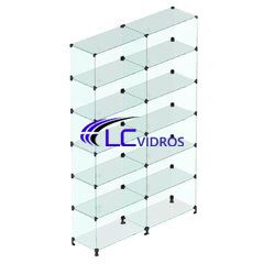 Prateleira de vidro 1 metro comprimento