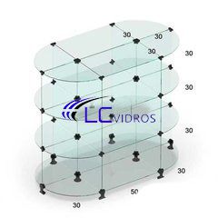 Gôndola de vidro 1.10 metros / comprimento