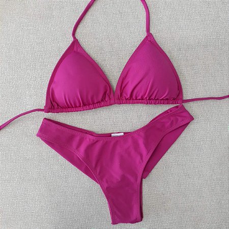 Biquíni Cortininha Fio Duplo - Fucsia