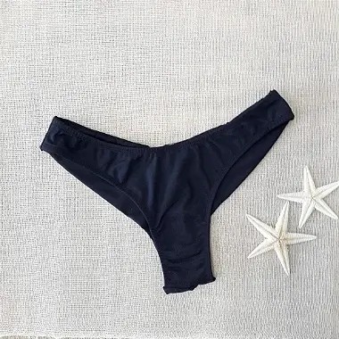 Calcinha de Biquíni Fio Duplo - Preto - P