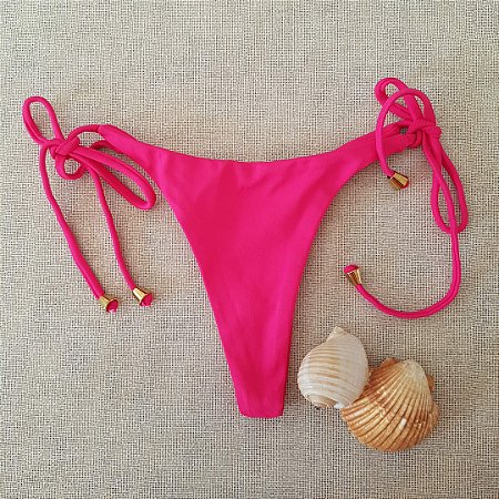 Calcinha de Biquíni Lacinho Fio Dental - Pink - P