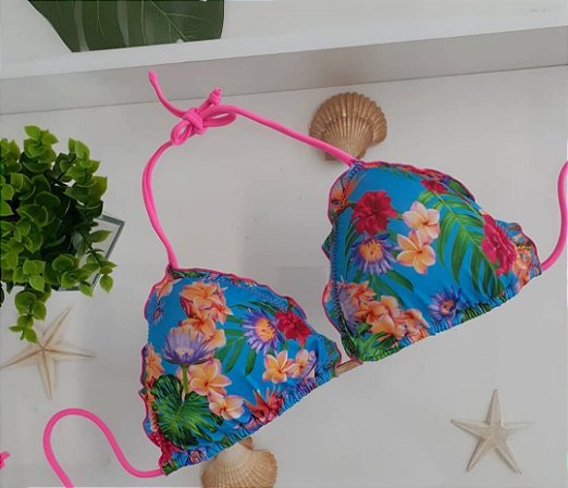 Top Biquíni Ripple Frufru - Estampado - M