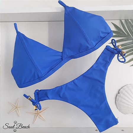 Biquíni Retrô 2 Tiras - Azul Royal