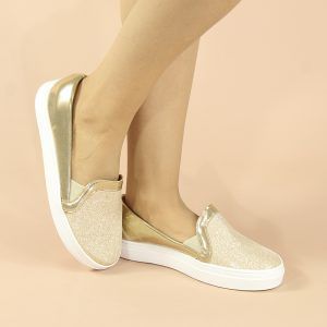 slip on feminino com brilho