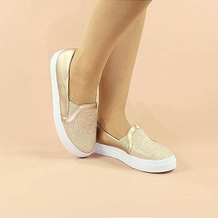 slip on feminino rose