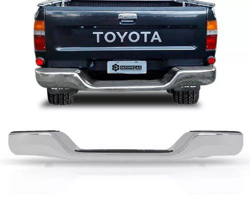 Parachoque Traseiro Hilux Pick-up 1993 / 2004 - Cromado com Suporte