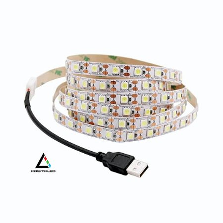 Fita Led USB 3mts Luz Branco Quente