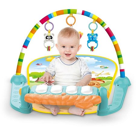 Tapete de Atividades Para Bebê Piano Musical Kitstar Verde - Tos Store - O  Melhor para Seu Bebê