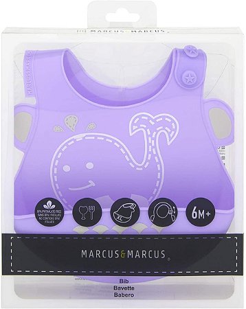 Babador De Silicone Baleia Marcus & Marcus