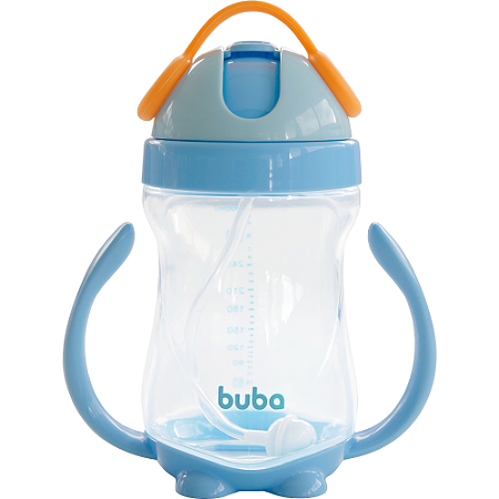 Copo Com Alça Removível Fone Musical Buba Azul 300ml
