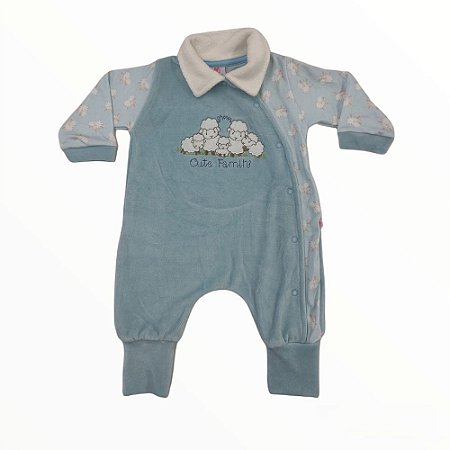 Macacão Plush Luxo Otolina Ovelha Azul