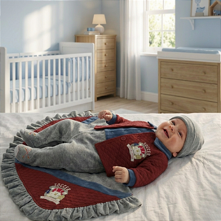 Saída de Maternidade Dog Soccer Plush Otolina My Baby RN