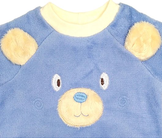 Conjunto Para Bebê Pelúcia Bordado Urso P-G