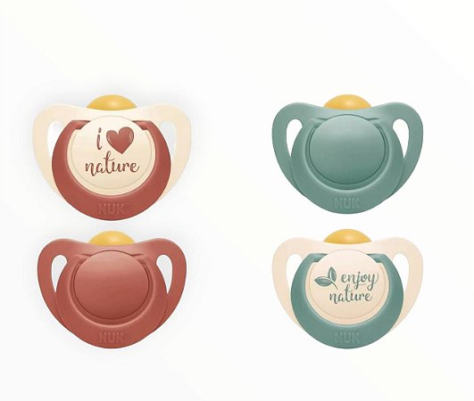 Kit 2 Chupetas For Nature Latéx S1 0-6 meses Nuk