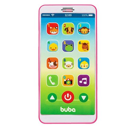 Brinquedo Celular Infantil Baby Phone Rosa Buba