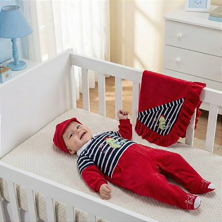 Saída de Maternidade Malha Dino Skate Otolina My Baby