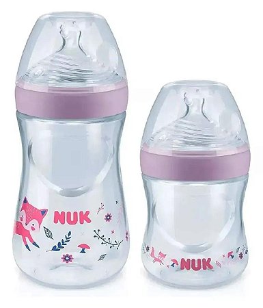 Kit 2 Mamadeira Nuk Essence Smart Flow 150/270Ml Rosa