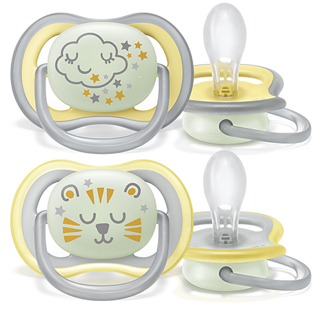 Chupeta Ultra Air Dupla Night Time 18M+ Decorada Avent