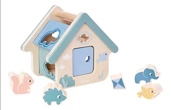 Brinquedo Casinha de Madeira Encaixar Cloudy Buba