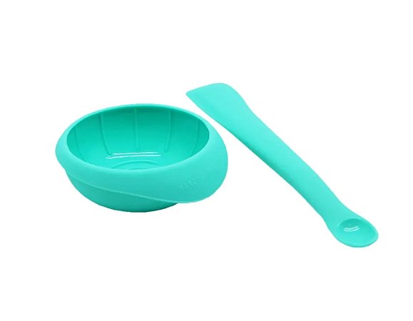 Conjunto com tigela e colher Espátula Marcus & Marcus Verde