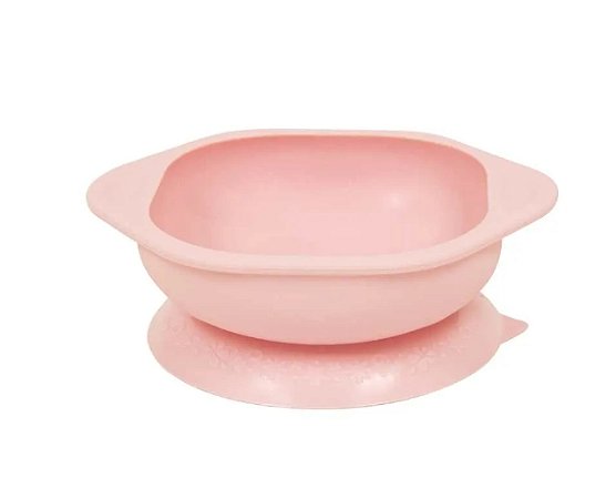 Tigela com Sucção Alimentação Rosa Marcus & Marcus
