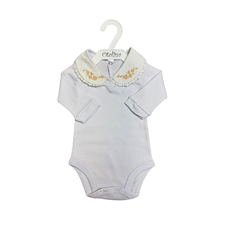 Body Gola Bordada Flores Otolina My Baby