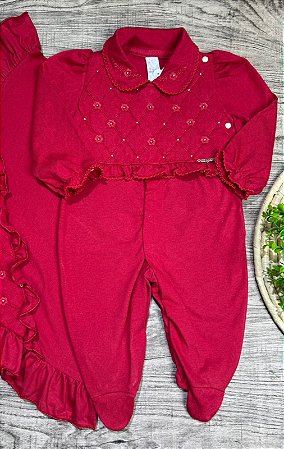 Saída Maternidade Chik Chik Baby Vermelha