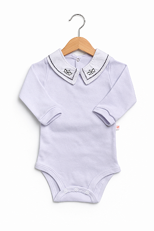 Body Gola Bordada Barquinho Azul Otolina My Baby