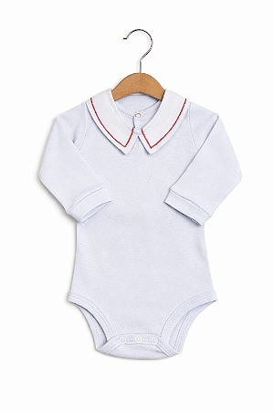 Body Gola Bordada Theo Vermelho Otolina My Baby