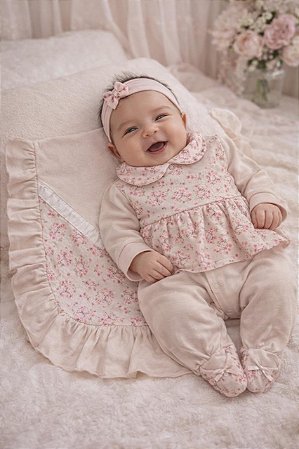 Saída Maternidade Suedine Otolina My Baby Bege Florida