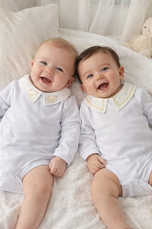 Kit 2 Body Gola Bordada Otolina My Baby Menino