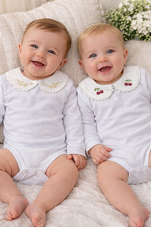 Kit 2 Body Gola Bordada Otolina My Baby Menina 3