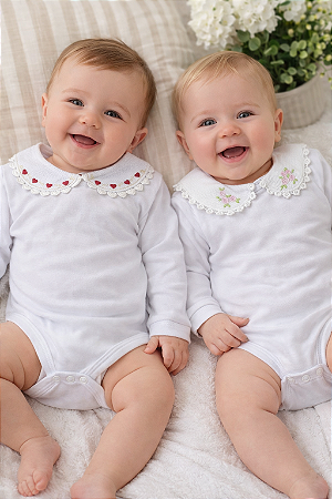 Kit 2 Body Gola Bordada Otolina My Baby Menina 2
