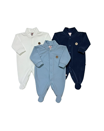 Macacão Plush Básico Ultra micro Otolina My Baby