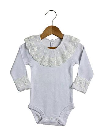 Body Gola Bordada Renda Sophie Otolina My Baby