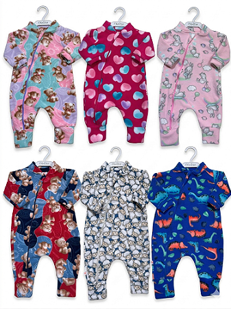 Kit Macacão Soft Sortido C/ 2 Peças Otolina My Baby