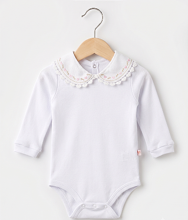 Body Gola Bordada Corações Rosa Otolina My Baby