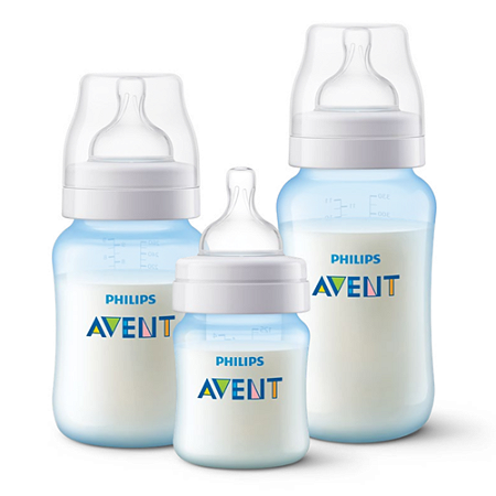 Kit Triplo Mamadeiras Anti-colic Azul Philips Avent