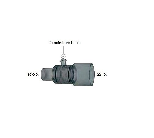 Conector Reto Luer Lock Femea (15 O.D x 22 I.D.) VBM