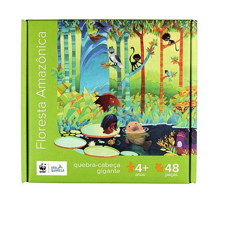 Quebra-Cabeça Peças Gigantes 48 Peças - Floresta Amazônica Araquarela