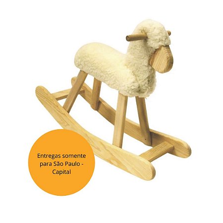 Carneiro de Balanço de Madeira - Brinquedo Educativo
