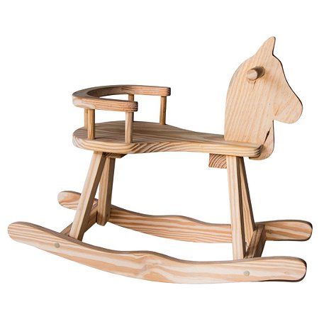 Cavalo de Balanço de Madeira - Brinquedo Educativo