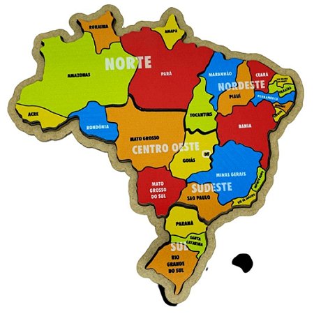 Quebra-Cabeça - 82 Peças - Brasil e Seus Estados - Toyster