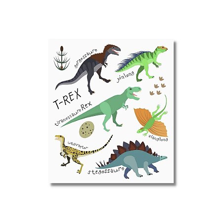Tatuagem temporária - Dino Dino Dino