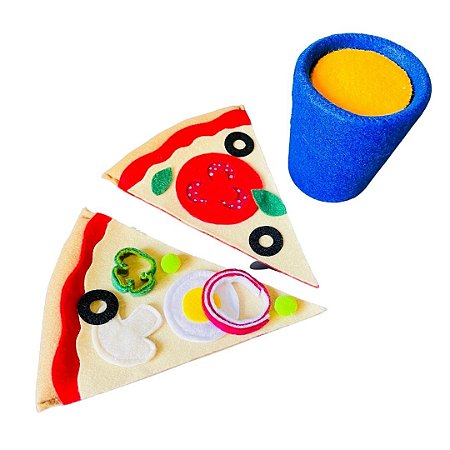 Kit Pizza com Suco - Comidinhas de Pano