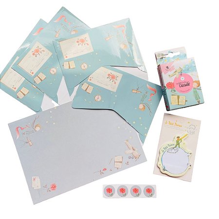 Kit Papel de Carta Pequeno Príncipe - Papelaria Fofa