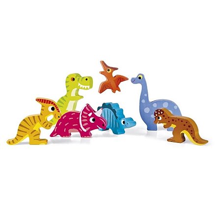 Tabuleiro de Encaixe Formas Dinossauros - Brinquedo Educativo Janod