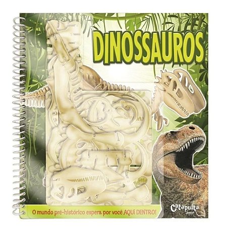 Kit de Atividades e Livro Dinossauros - Livro Educativo Catapulta